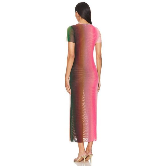 Misa Los Angeles Vanessa Dress in Cali Ombre Medium New as-is Womens Midi Long - Picture 2 of 14